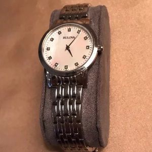 BULOVA Pearl Face Diamond Watch (96P175)